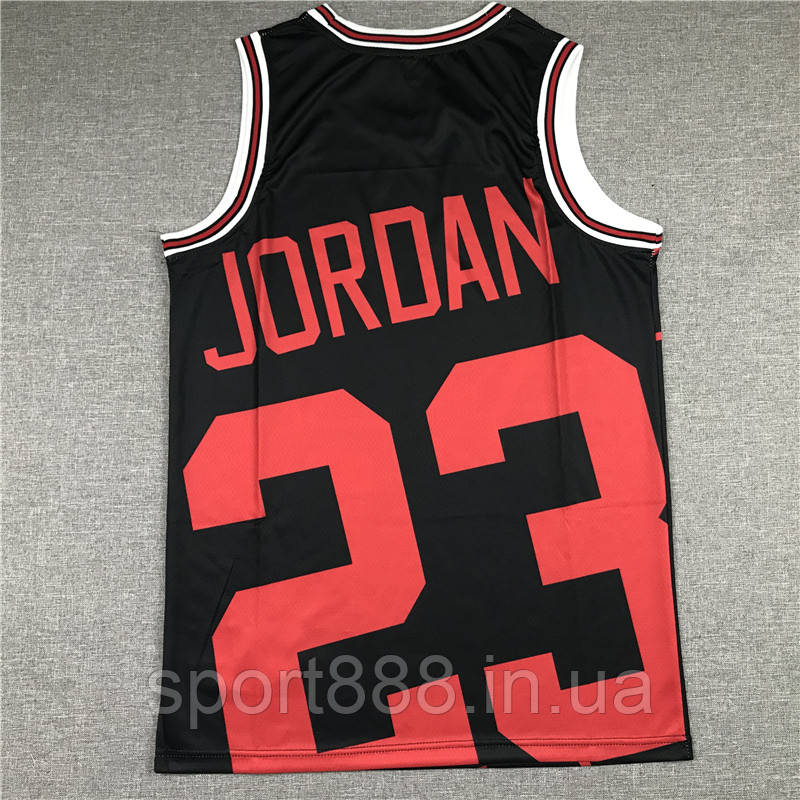 

Черная Баскетбольная майка Jordan 23 Чикаго Буллз Mitchell & Ness NBA Big Face команда Джордан джерси