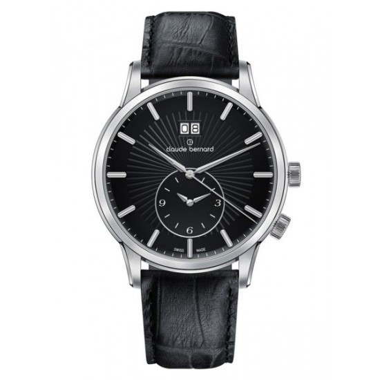 

Часы наручные мужские Claude Bernard 62007 3 NIN, кварцевые, большая дата, второй часовой пояс