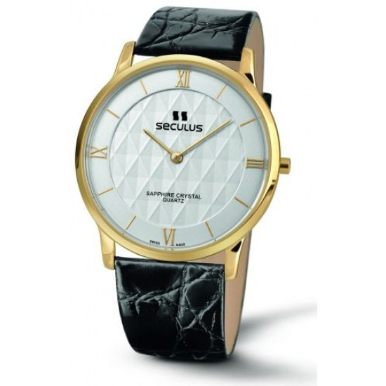 

4455-1-106 white, pvd, black leather (Seculus)