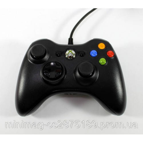 Проводной джойстик для Xbox 360 ЧёрныйНет в наличии