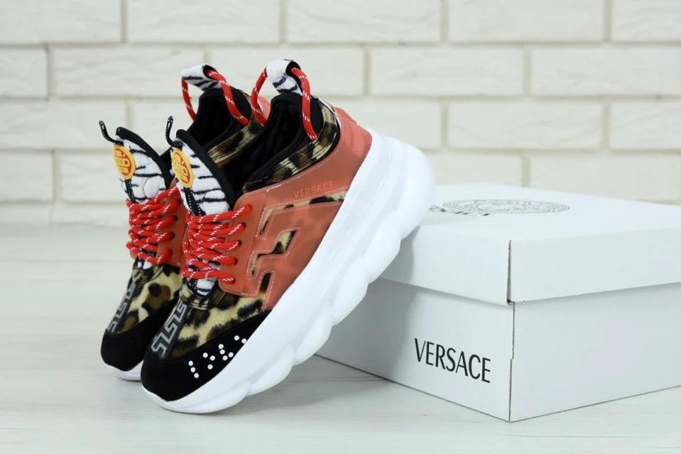 

Женские Кроссовки Versace Chain Reaction Black - Red, 37