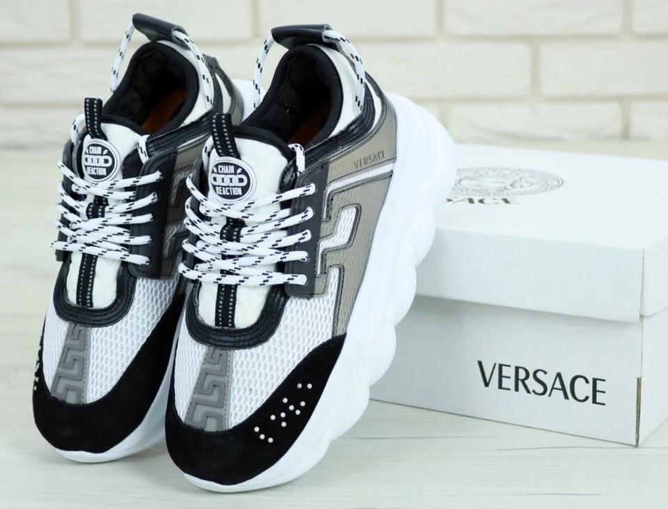 

Женские Кроссовки Versace Chain Reaction White - Black, 37