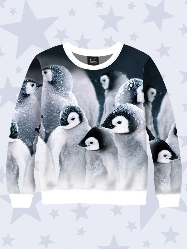 

Детский свитшот Penguins in the snow