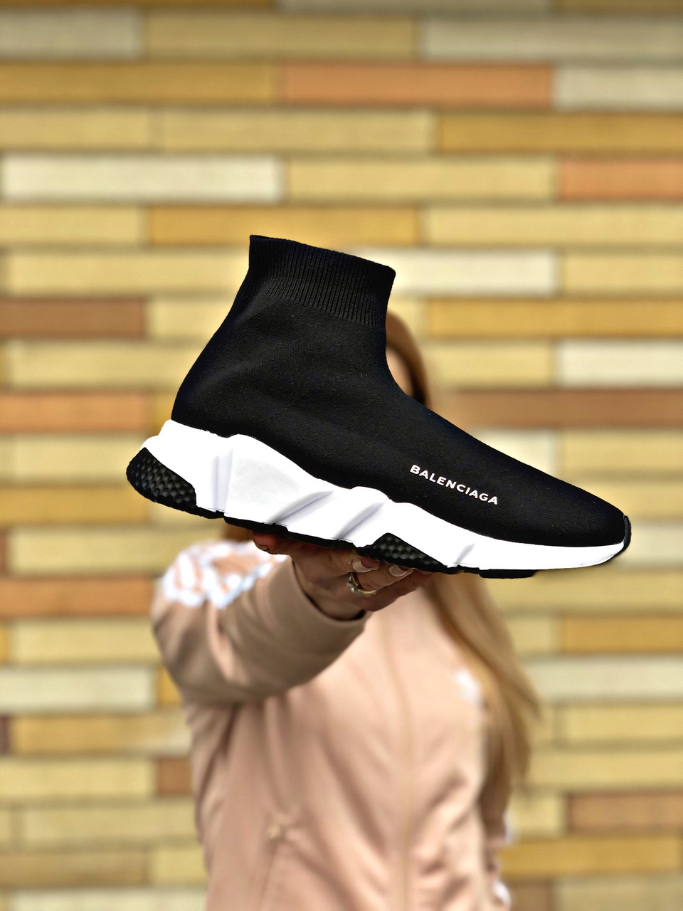 

Кроссовки женские Balenciaga Trainer черные, Баленсиага Трейнер, дышащий материал, прошиты. Код Z-3065 да, да, да, 39