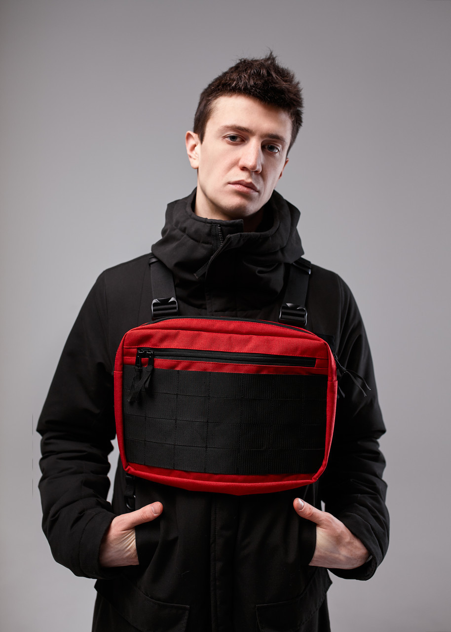 

Нагрудная сумка Chest Rig/броник «Stockton» Bad Monkey, цвет красный