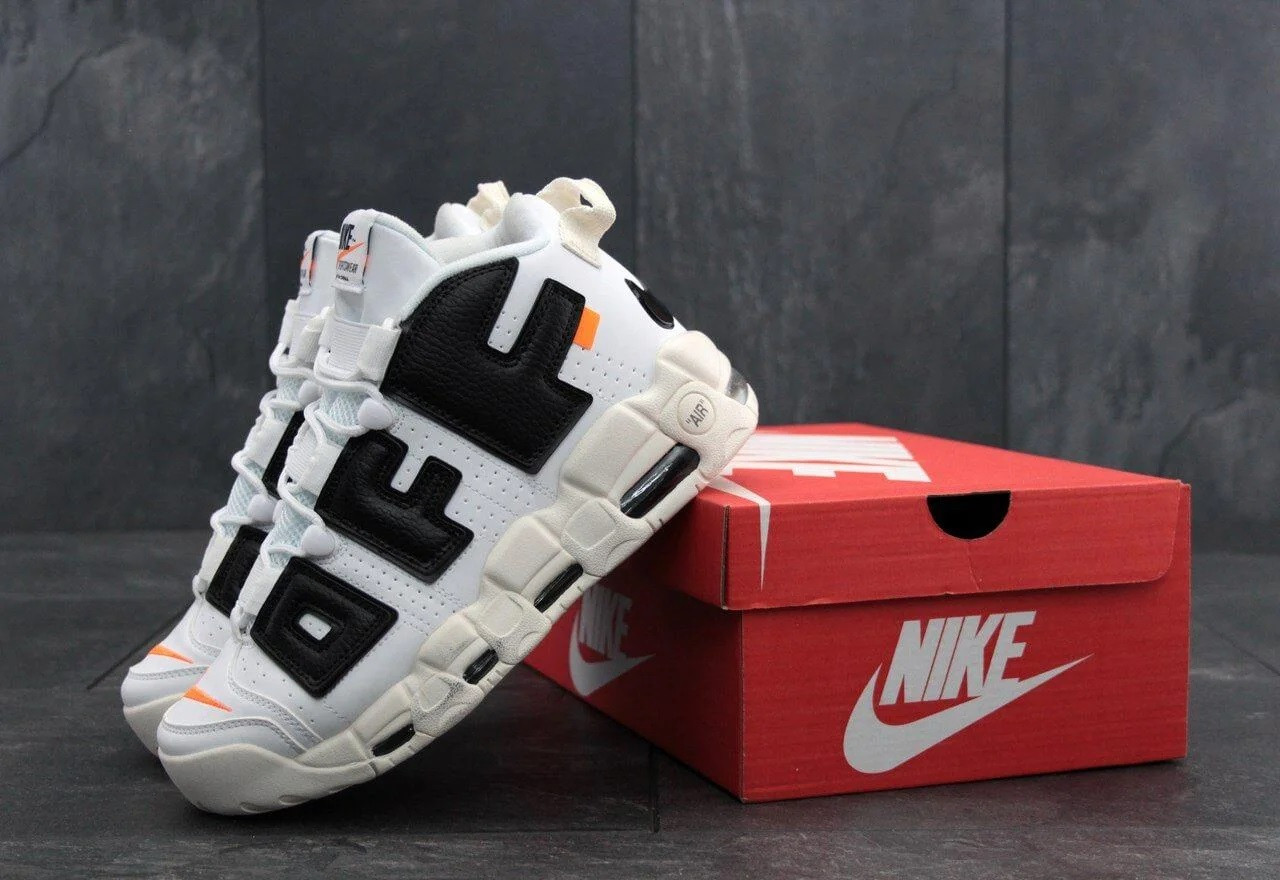 

Мужские кроссовки Nike Air More UpTempo Off White 44, Белый-черный