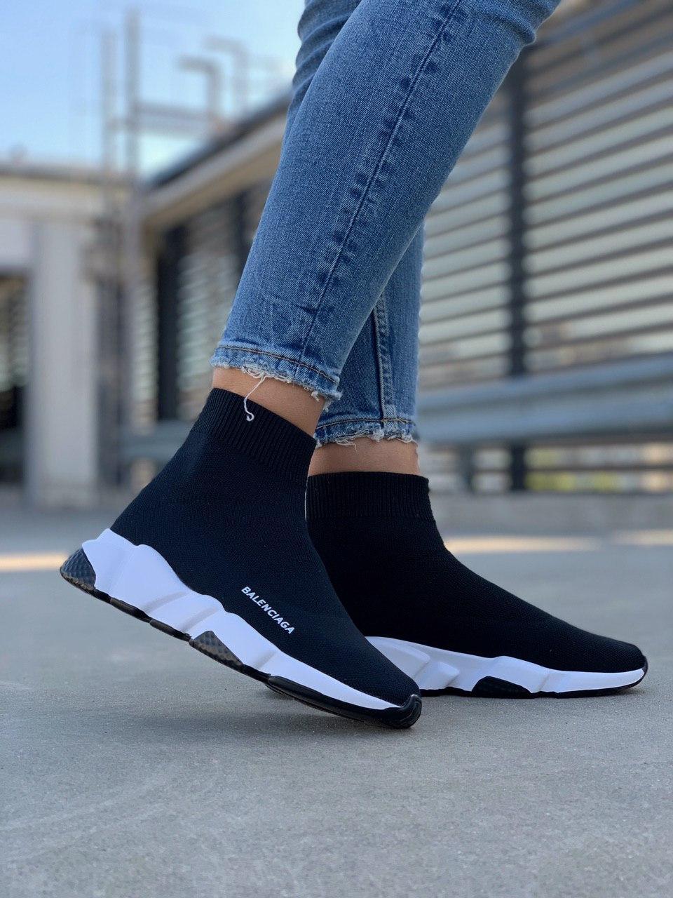 

Мужские кроссовки Balenciaga Trainer Black / Баленсиага Треинер Черные, Черный