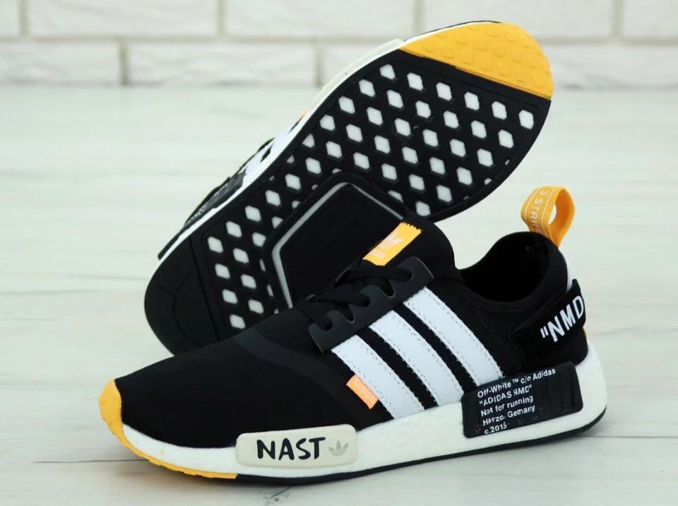 

Мужские кроссовки Adidas NMD Off White 44, Black - White