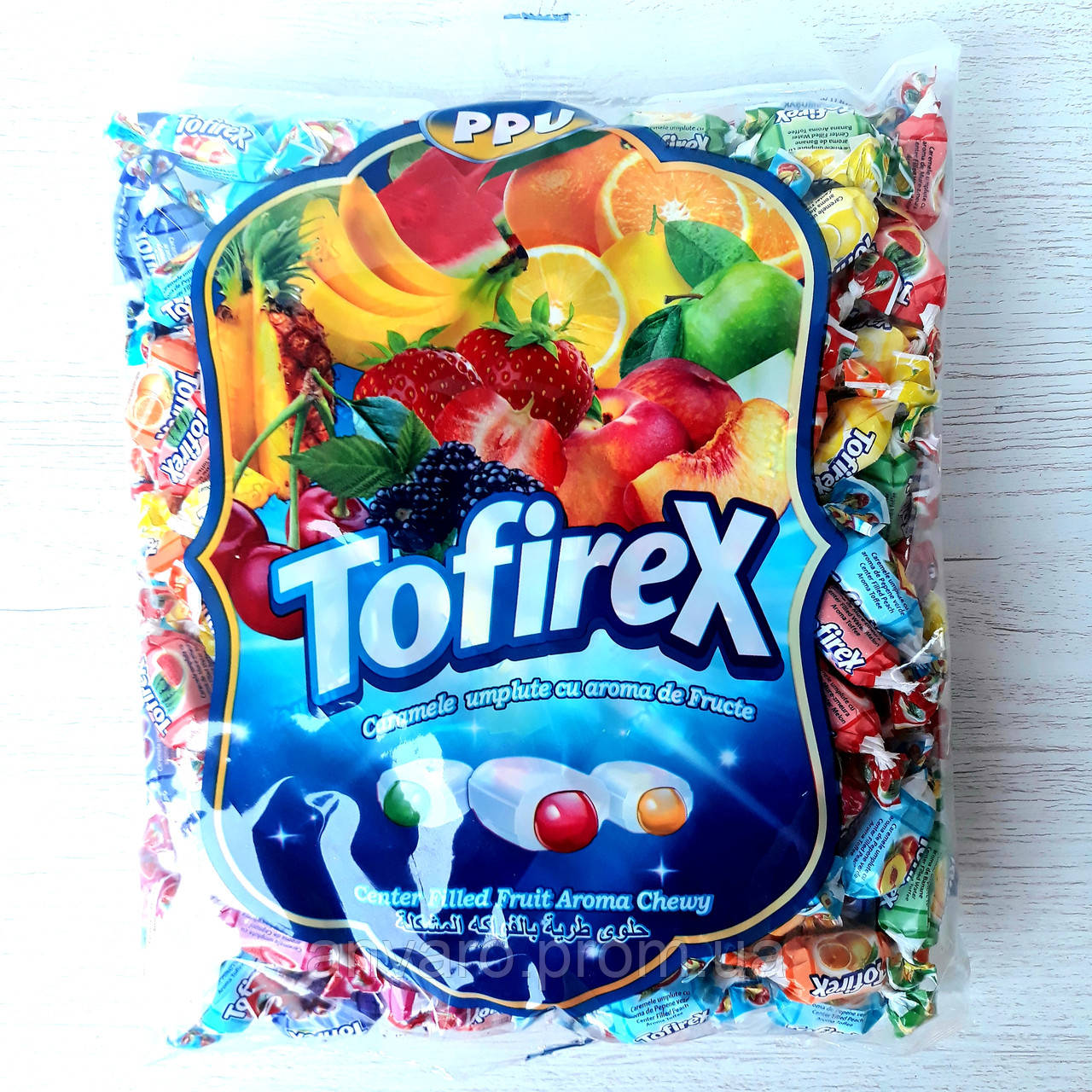 

Фруктові карамельки Tofirex 1kg (2шт/ящ)