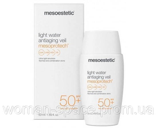 

Mesoestetic Light Water Antiaging Veil SPF50+ Легкая антивозрастная сыворотка вуаль, 50 мл