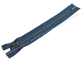 Блискавка джинсова Тип 4,5 18см нераз'емна колір Синій 756 зуби нікель