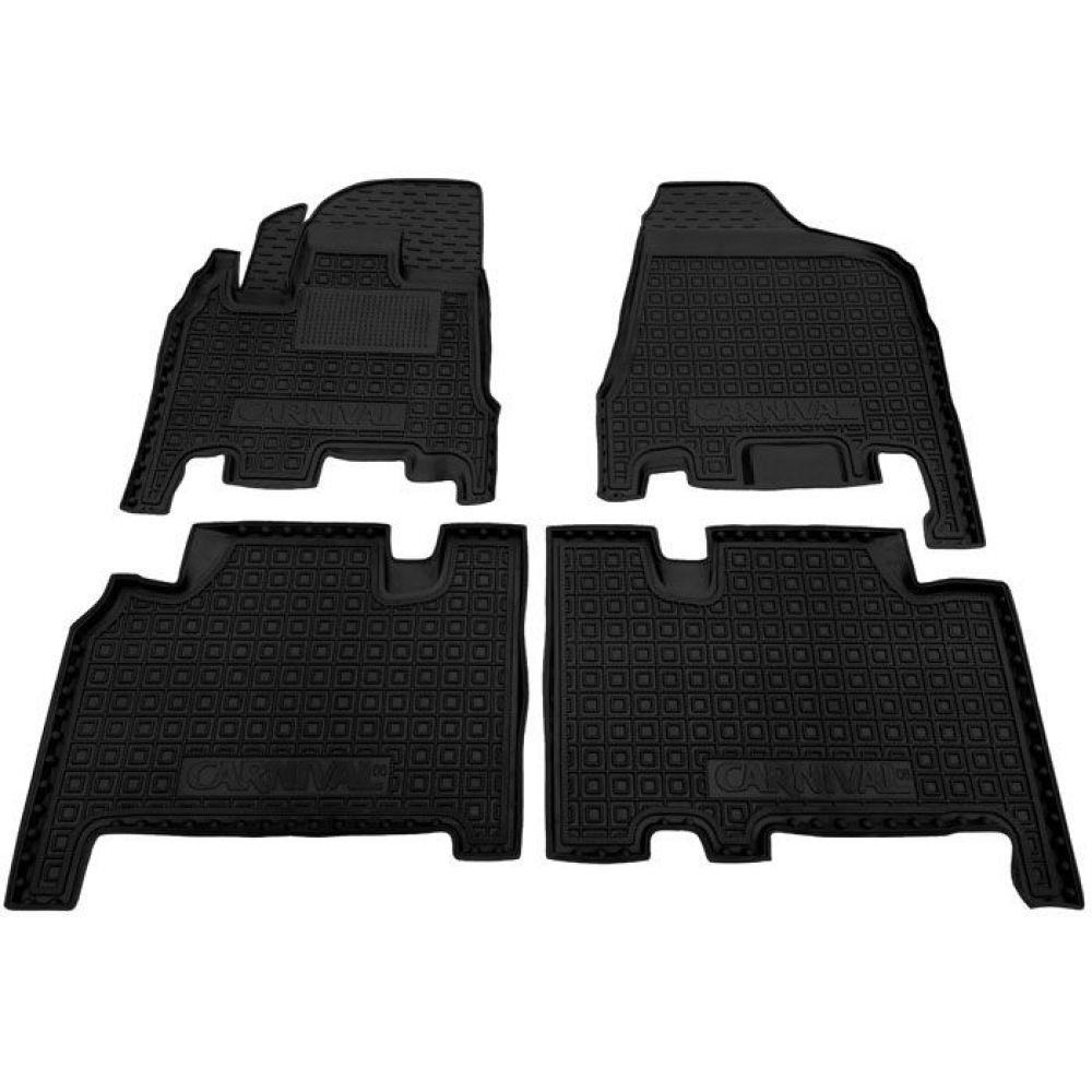 

Коврики в салон KIA Carnival (2006>)(АКП) (первый и второй ряд) (Avto-Gumm), Черный