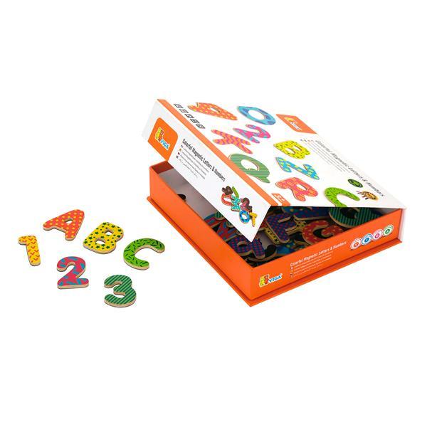 

Набор магнитных букв и цифр Viga Toys, 77 шт. (59429), Разноцветный