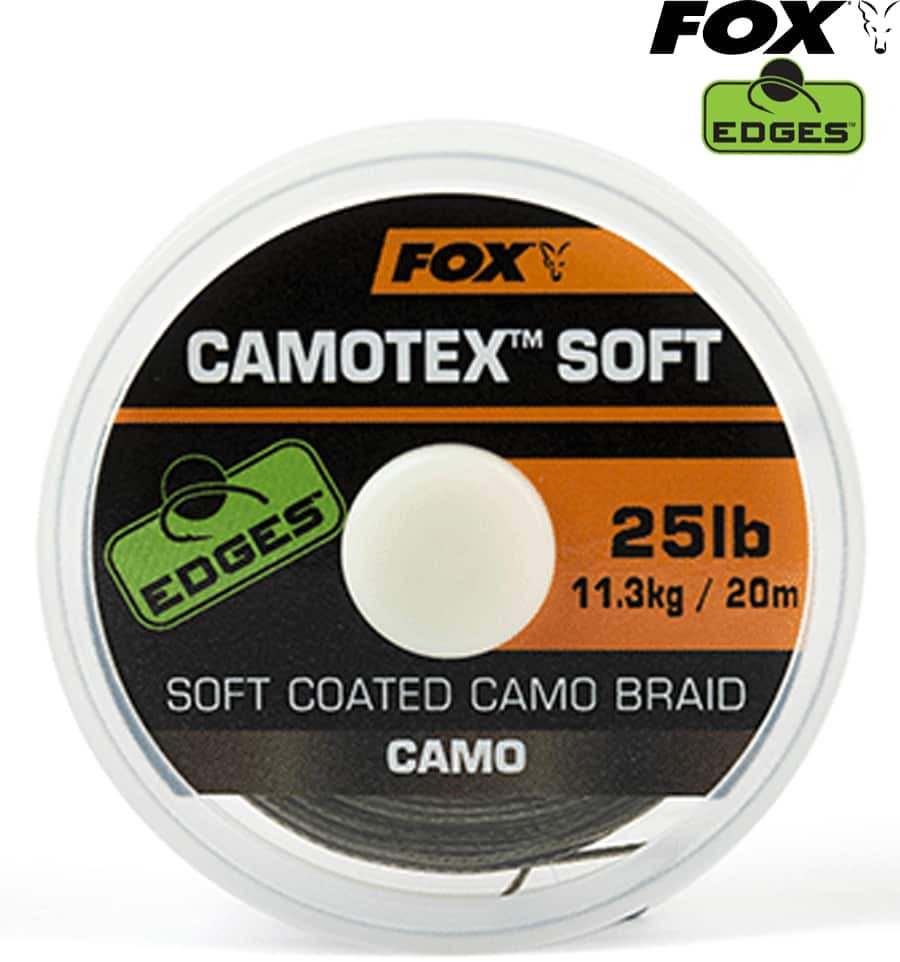 

Поводковый материал в оплетке Fox Edges Camotex Soft 20m 25.0 lb