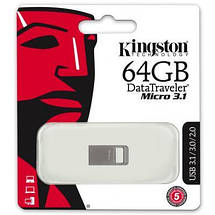 Флешка USB 3.1 64Gb Kingston DataTraveler Micro (DTMC3/64GB), фото 3
