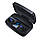 Беспроводные наушники с повербанком Topk T10 c уровнем заряда. Bluetooth 5.0.  PowerBank 2000 мАч Бирюза, фото 8