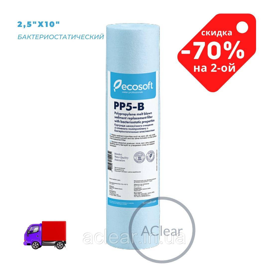 

PP5-B Картридж бактериостатический из вспененного полипропилена Ecosoft 2,5"х10" 5 мкм