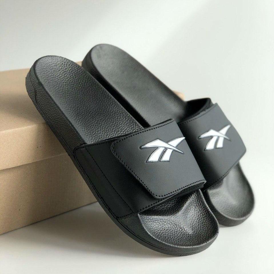 

Reebok Slides Black | сланцы мужские (шлепки / шлепанцы); черные; летние; пляжные; на липучке 46EUR - 30.0cm, Черный