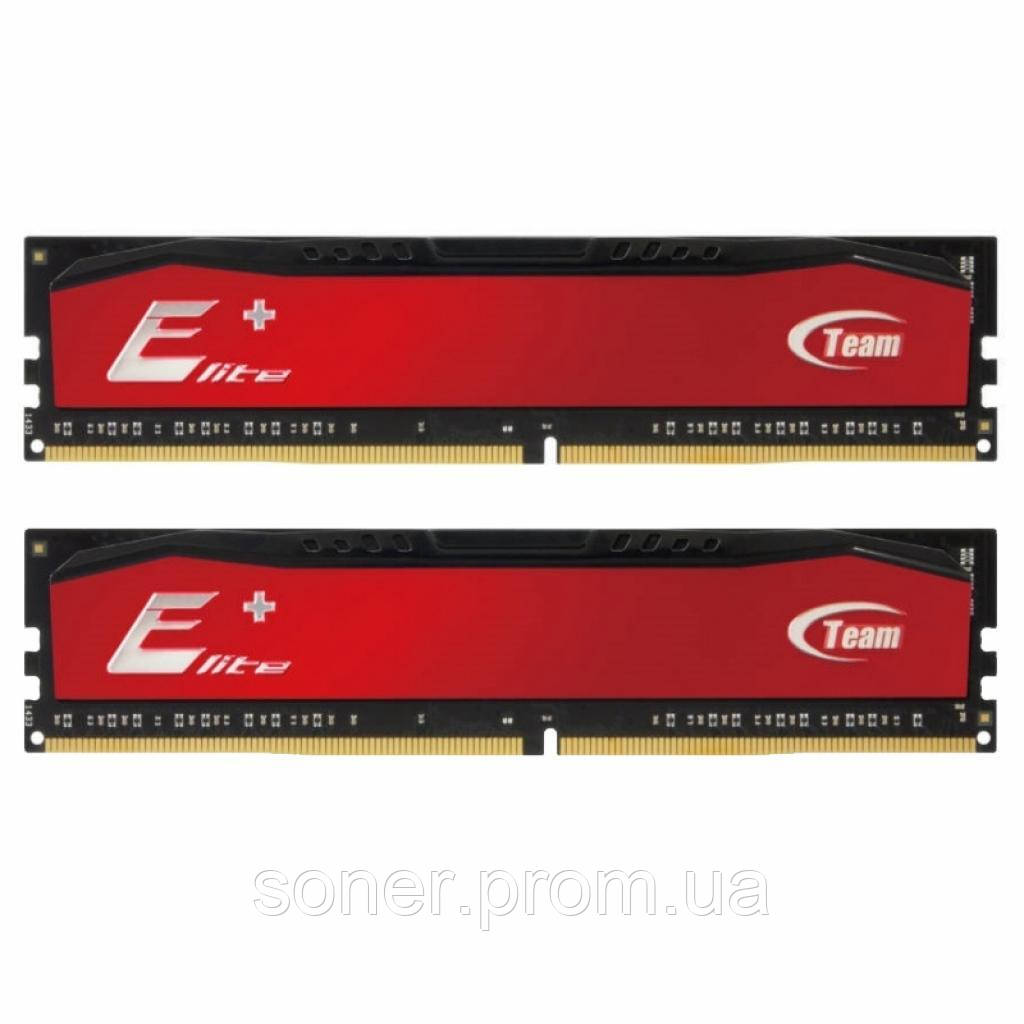 

Модуль памяти для компьютера DDR4 16GB (2x8GB) 2400 MHz Elite Plus Red Team (TPRD416G2400HC16DC01)