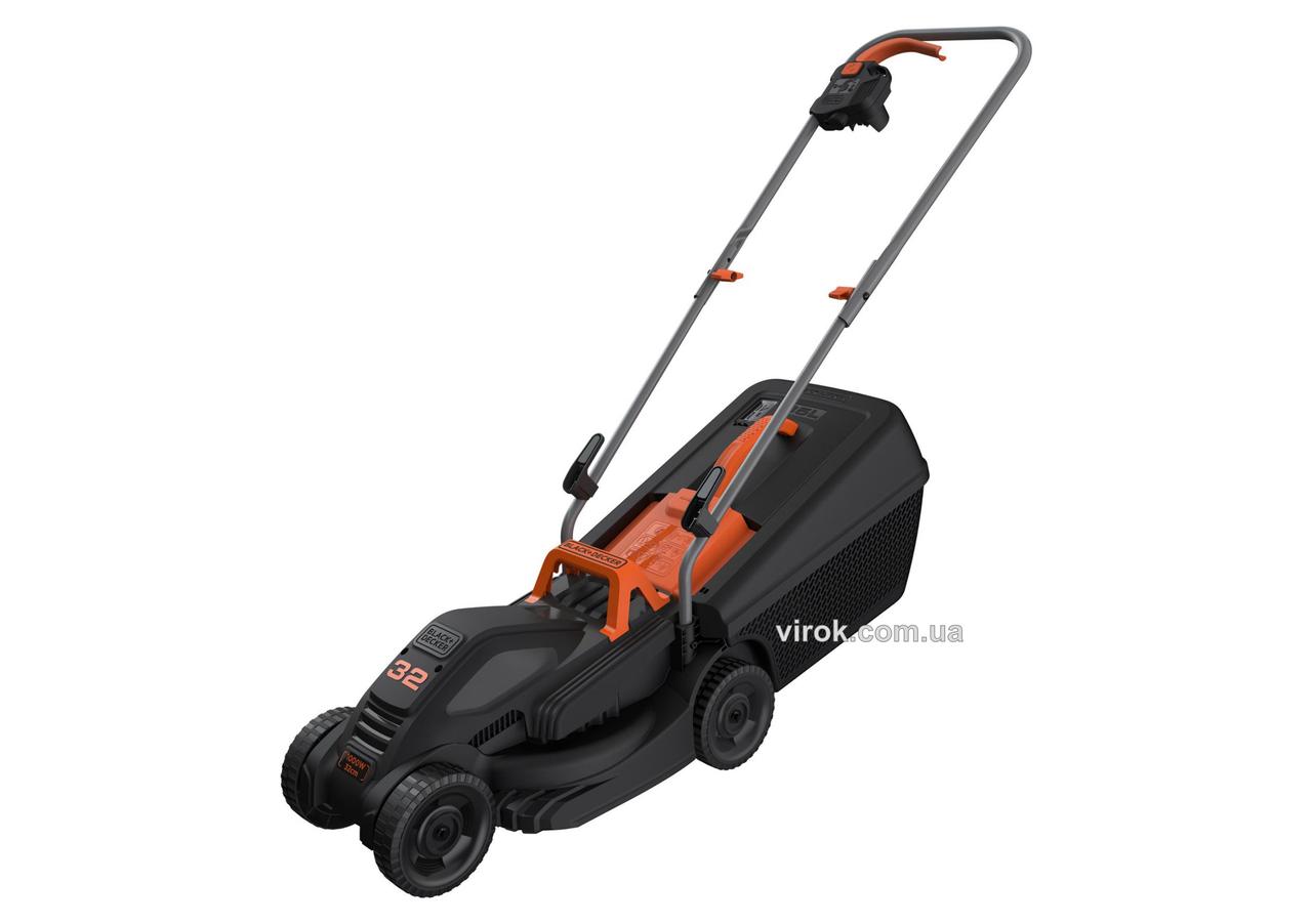 

Газонокосарка 4-колісна мережева Black+Decker 1000 Вт 320/20-60 мм 35 л