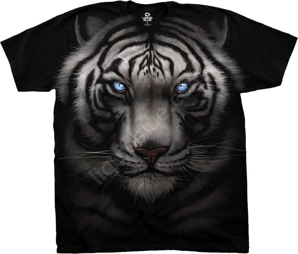 

Футболка Liquid Blue Exotic Wildlife Black Athletic T Shirt Majestic White Tiger 31132