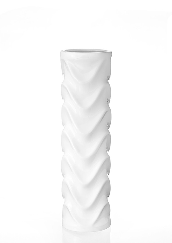 Ваза Цилиндр керамика белая 11*11*35 см 0005 белая