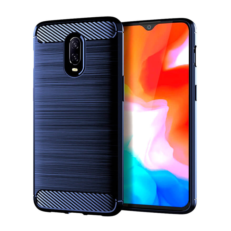 

Чехол Lenuo Carbon Fiber для OnePlus 6T Navy Blue, Синий