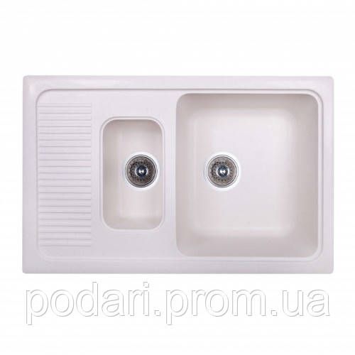 

Мойка двойная (метель) Fosto 77x49 SGA-203 14743fosto, Белый