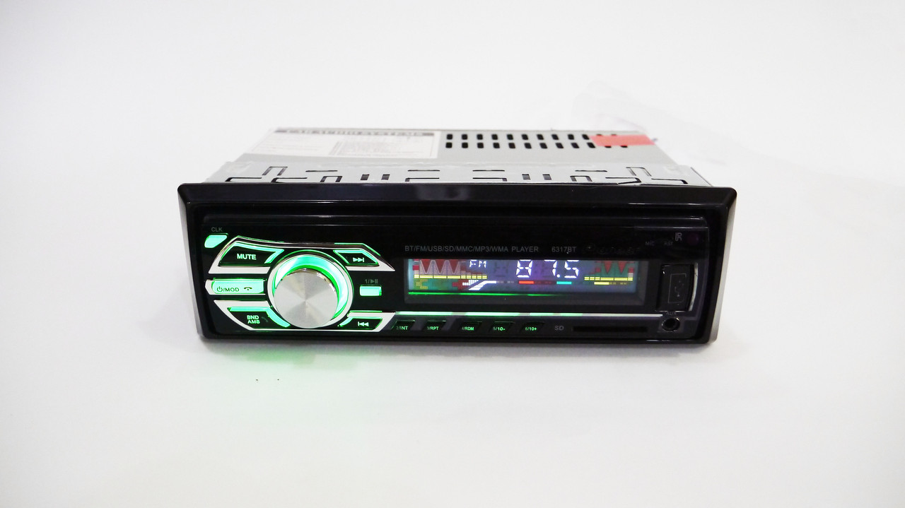 

Автомагнитола Pioneer 6317BT Bluetooth Usb+RGB подсветка+Fm+Aux+ пульт (4x50W)