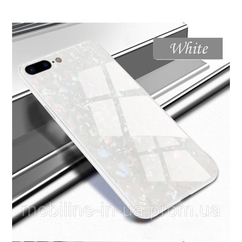 

Накладка Glass Logo MARBLE iPhone 6/6S white