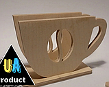 Підставка для серветок дерев'яна "Чашка кави", фото 3