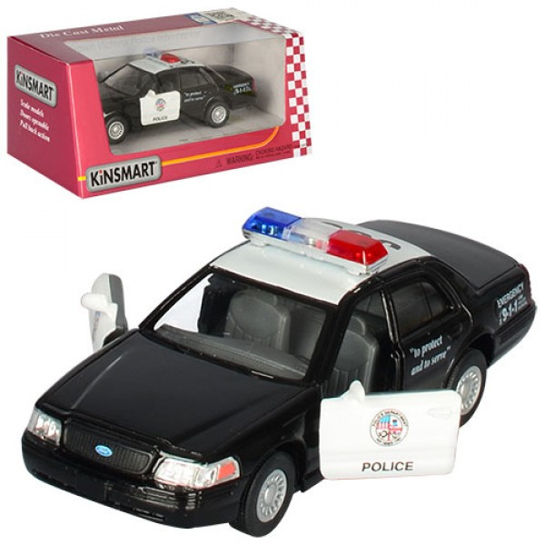 

Металлическая инерционная машинка Ford Crown Victoria Police KT5327W Kinsmart, Полиция