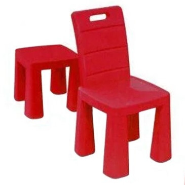 Пластиковый стульчик для детей ТМ Doloni 2в1, стул-табурет красный