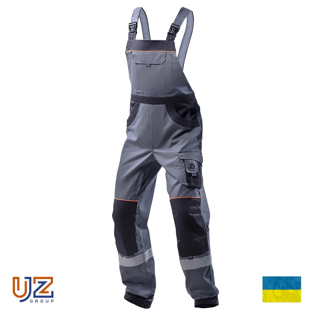 

Полукомбинезон рабочий UZ Group AURUM-B — 100% Cotton размер 48, Темно-серый