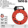 Пристрій для протягування кабелів на бобіні YATO : l= 15.3 м, профіль- 3 х 1.5 мм YATO-25010