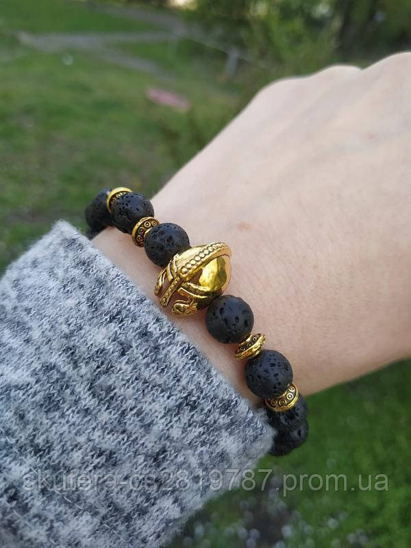

Браслет из вулканической лавы "Спарта Gold"
