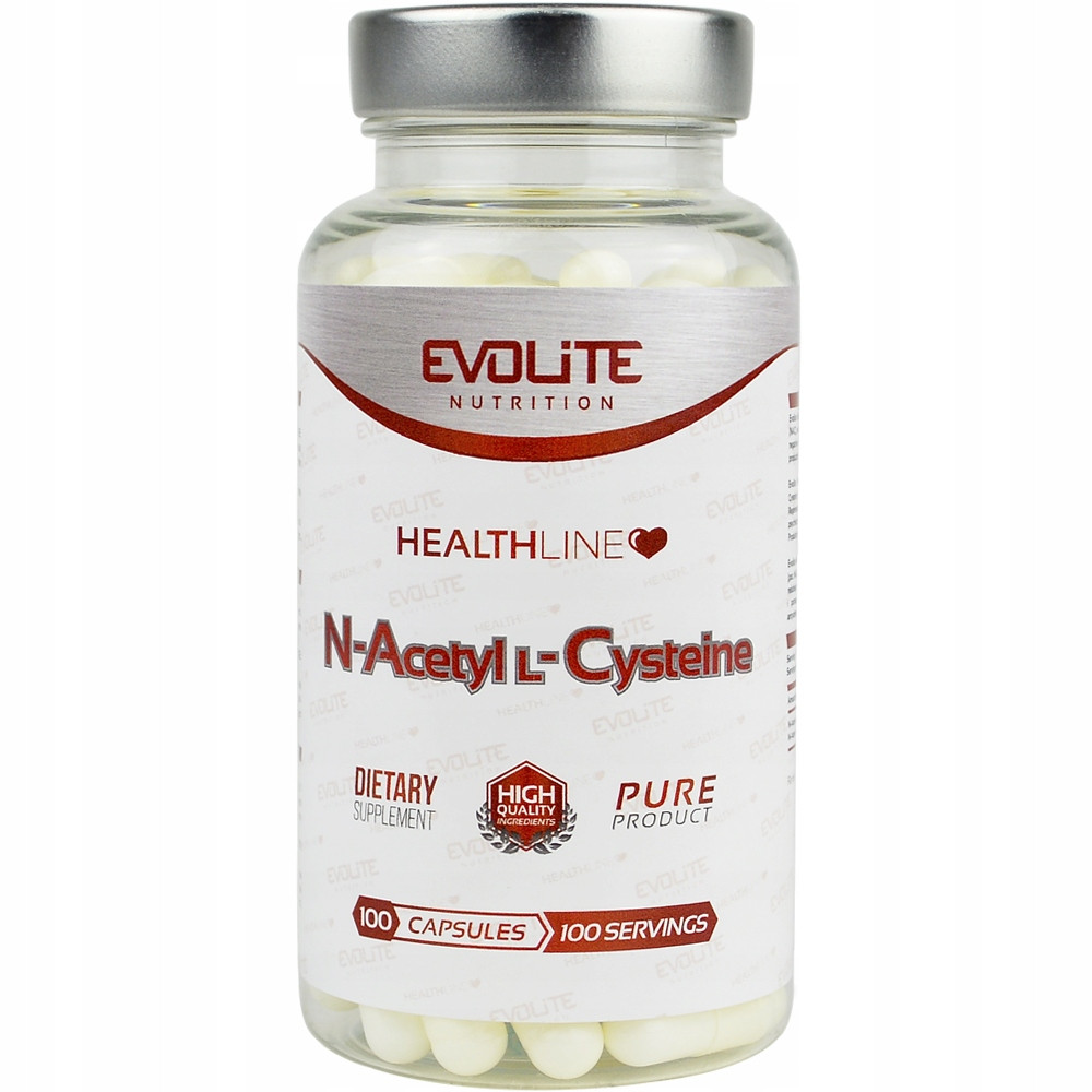 

N-ацетил-L-цистеин Evolite Nutrition N-Acetyl L-Cysteine 600mg 100caps