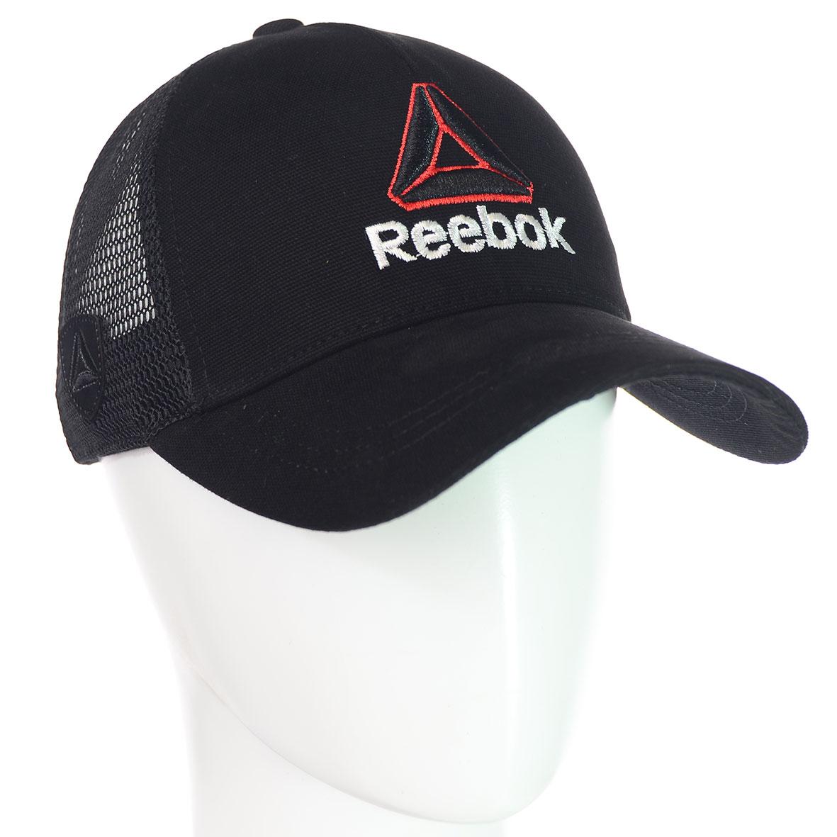 

Кепка брендовая хлопковая бейсболка с сеткой unisex Reebok BTH20879 56-58 Черная Реплика, Черный