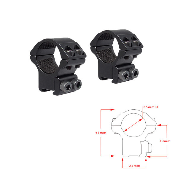 

Аксессуары Hawke Кольца Matchmount 1"/9-11mm/Med