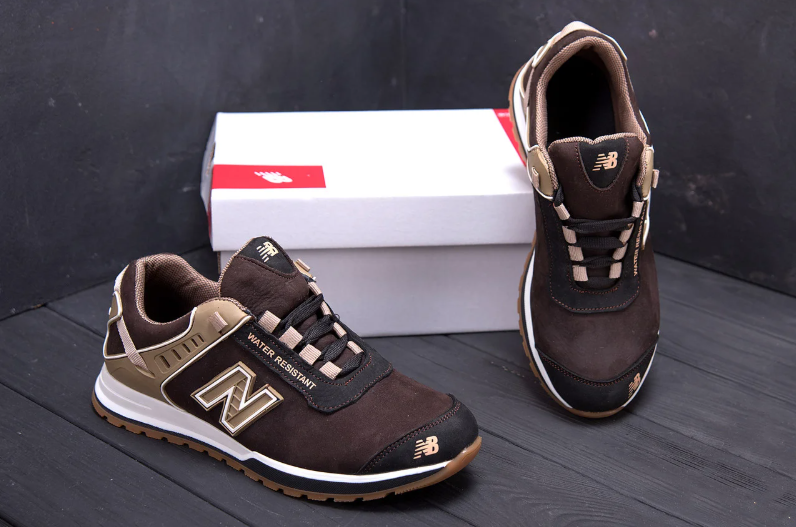 

Мужские кожаные кроссовки в стиле "New Balance Clasic Brown " 41, Коричневый