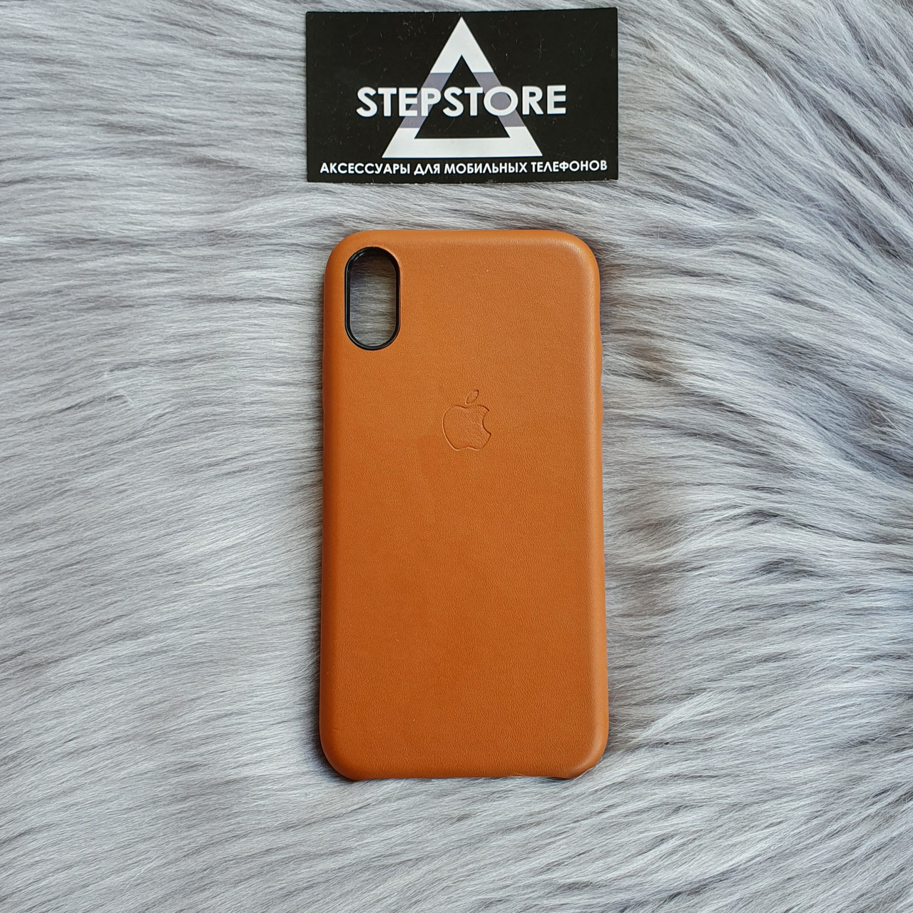 

Чехол кожаный Leather case для Apple Iphone X XR Xs max brown коричневый Iphone XR