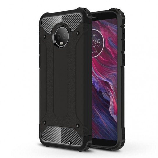 

Бронированный противоударный TPU+PC чехол Immortal для Motorola Moto G6 Plus, Черный