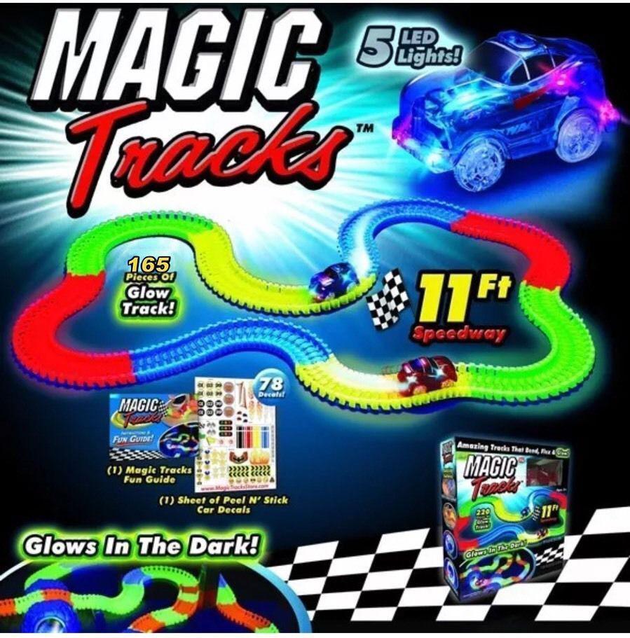 

Детский светящийся гибкий трек Magic Tracks 165 деталей - светящаяся дорога с машинкой Меджик Трекс