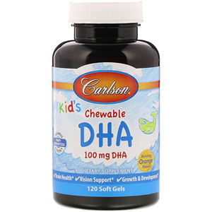 

Рыбий жир для детей Carlson Labs Kid's Chewable DHA 100 мг (120 капс) (108786) Фирменный товар!