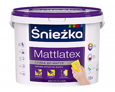 

Краска латексная матовая Śnieżka Mattlatex 7 кг, Украина