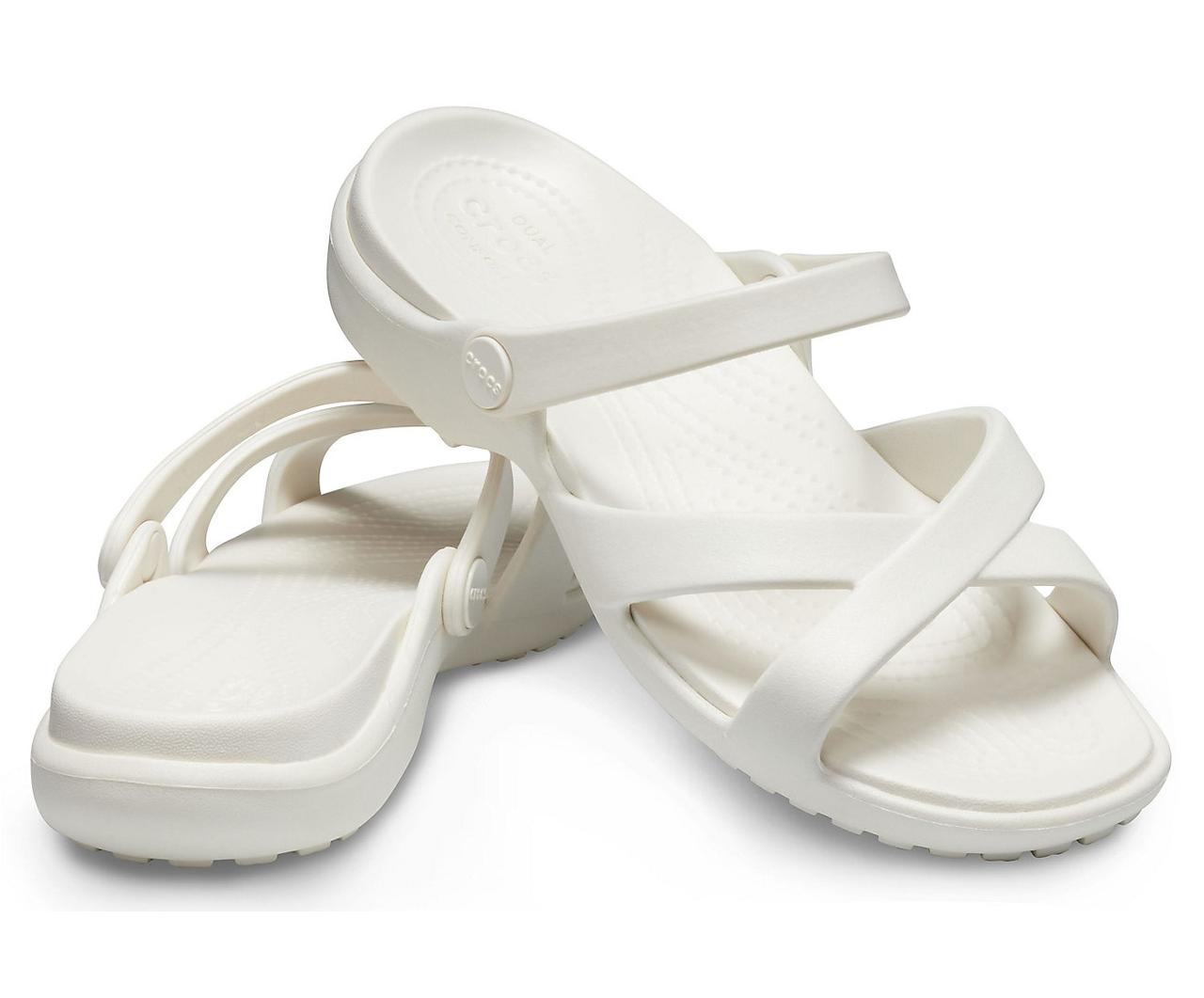 

Шлепанцы женские Кроксы Мелин Кроссбенд оригинал / Crocs Women’s Meleen Cross-Band Sandal (205472), Молочные 39