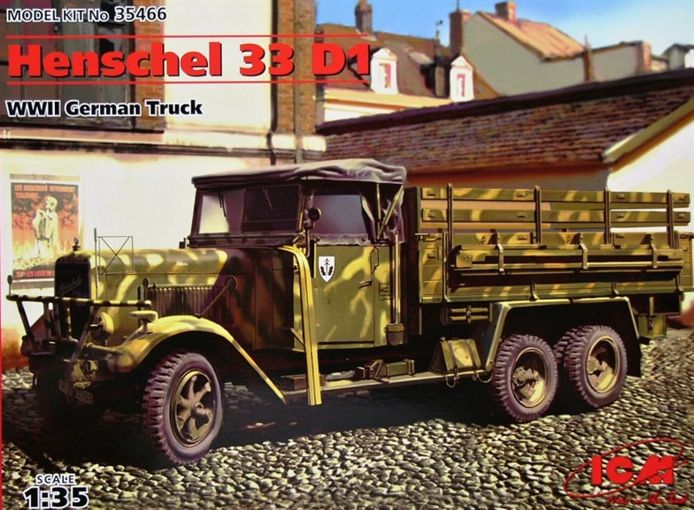 

Германский армейский грузовой автомобиль II МВ Henschel 33D1