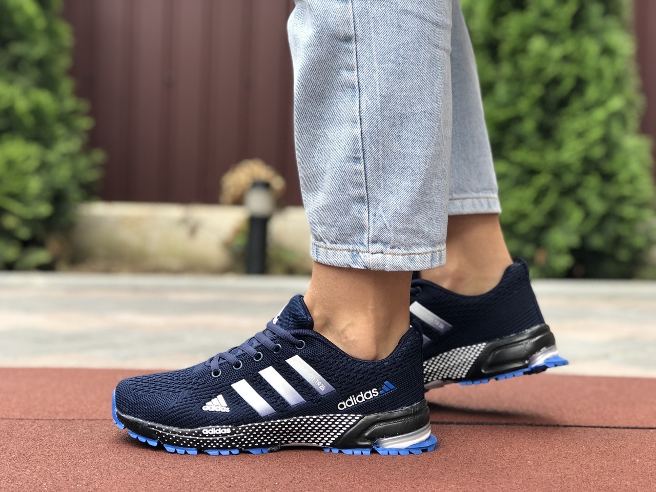 

Кроссовки женские летние в стиле Adidas Marathon TR 26, темно синие, Синий