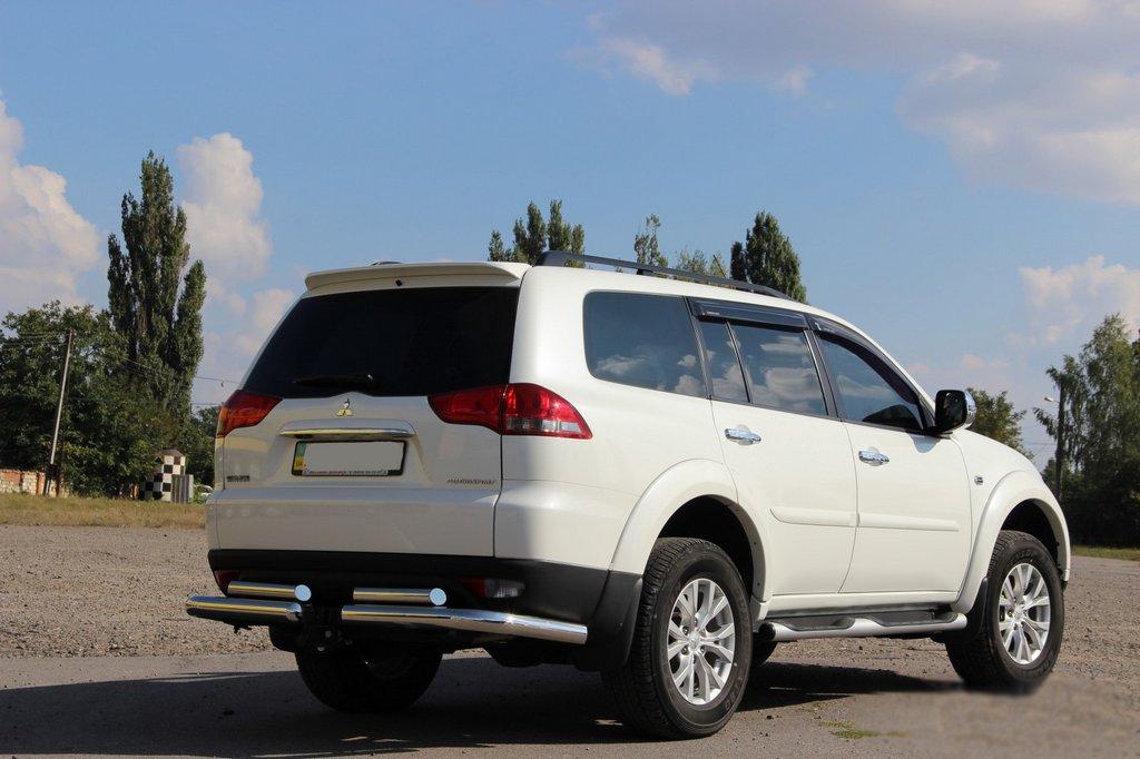 

Mitsubishi Pajero Sport 2008-2015 гг. Задняя защита AK003-Special (2 шт, нерж)