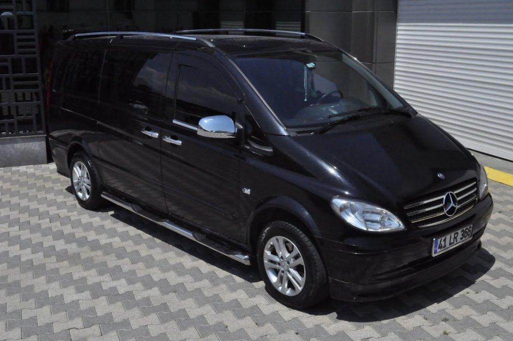 

Mercedes Viano 2004-2015 гг. Боковые трубы BB002 (2 шт., нерж.) d70, Длинная база